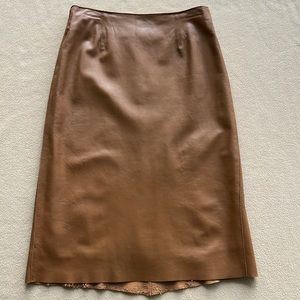 BCBG Max Mara Leather Skirt